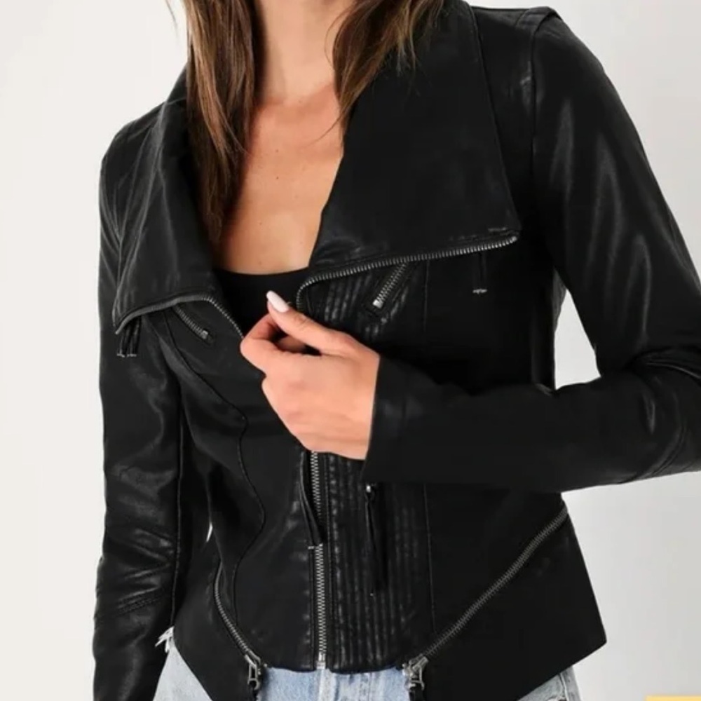 Lulus Black Leather Women's Jacket